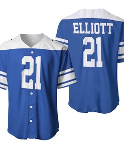 Dallas Cowboys Ezekiel Elliott #21 Nfl American Football Dak Royal Rivalry Throwback 3d Designed Allover Gift For Cowboys Fans Baseball Jersey - Robokeg