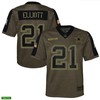 Dallas Cowboys Ezekiel Elliott 21 Nfl Olive 2021 Salute To Service Game Men Jersey For Cowboys Fans - Robokeg