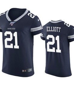 Dallas Cowboys Ezekiel Elliott Navy 100th Season Vapor Elite Jersey - Robokeg