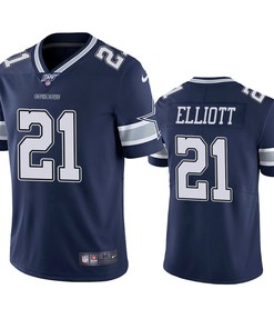 Dallas Cowboys Ezekiel Elliott Navy 100th Season Vapor Limited Jersey - Robokeg