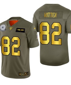 Dallas Cowboys Jason Witten 2019 Salute To Service Nfl 100 Mens Jersey Metallic - Robokeg