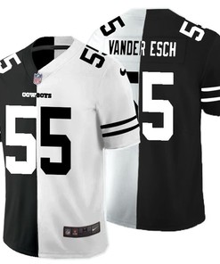 Dallas Cowboys Leighton Vander Esch #55 Nfl 2020 Black And White Jersey - Robokeg