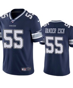 Dallas Cowboys Leighton Vander Esch Navy 100th Season Vapor Limited Jersey - Robokeg