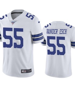 Dallas Cowboys Leighton Vander Esch White 100th Season Vapor Limited Jersey - Robokeg