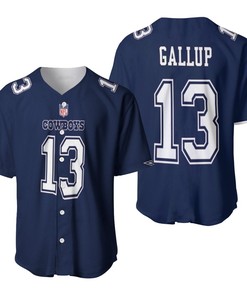 Dallas Cowboys Michael Gallup #13 Great Player Nfl American Football Game Navy 2019 Jersey Style Gift For Cowboys Fans Baseball Jersey - Robokeg