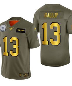 Dallas Cowboys Michael Gallup 2019 Salute To Service Nfl 100 Mens Jersey Metallic - Robokeg