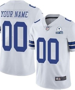 Dallas Cowboys Nfl 2020 Personalized Custom Light Grey Custom Jersey - Robokeg