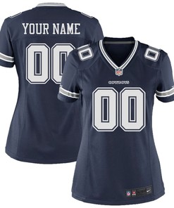 Dallas Cowboys Nike Womens Custom Game Jersey - Navy - Robokeg