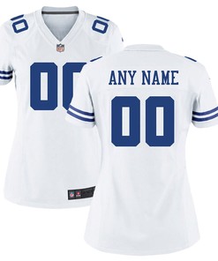 Dallas Cowboys Nike Womens Custom Game Jersey - White - Robokeg