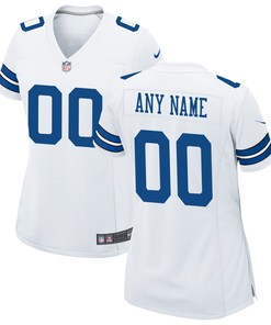 Dallas Cowboys Womens Custom Game Jersey White Custom Jerseys Nfl - Robokeg