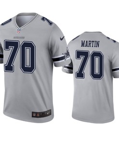 Dallas Cowboys Zack Martin Gray Inverted Legend Jersey - Robokeg