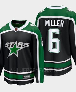 Dallas Stars 2022 Colin Miller 6 Special Edition 2.0 Black Jersey Breakaway Player - Robokeg