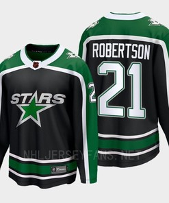 Dallas Stars 2022 Jason Robertson 21 Special Edition 2.0 Black Jersey Breakaway Player - Robokeg