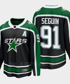 Dallas Stars 2022 Tyler Seguin 91 Special Edition 2.0 Breakaway Player Black Jersey - Robokeg