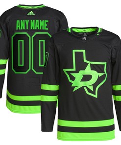Dallas Stars Adidas Alternate Primegreen Authentic Pro Custom Jersey Black Custom Jerseys Nhl - Robokeg