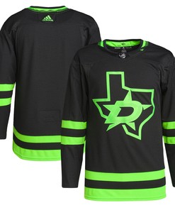 Dallas Stars Adidas Alternate Primegreen Authentic Pro Jersey - Black Nhl - Robokeg