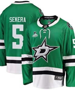 Dallas Stars Andrej Sekera 5 Home 2022 Stanley Cup Playoffs Breakaway Men Jersey - Green - Robokeg