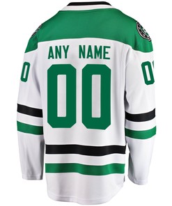 Dallas Stars Custom Away 2022 Stanley Cup Playoffs Breakaway Men Jersey - White - Robokeg
