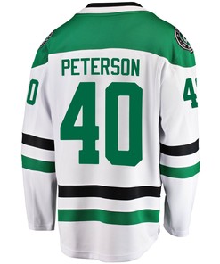 Dallas Stars Jacob Peterson 40 Away 2022 Stanley Cup Playoffs Breakaway Men Jersey - White - Robokeg