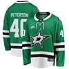Dallas Stars Jacob Peterson 40 Home 2022 Stanley Cup Playoffs Breakaway Men Jersey - Green - Robokeg