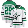 Dallas Stars Jake Oettinger 29 Away 2022 Stanley Cup Playoffs Breakaway Men Jersey - White - Robokeg