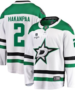 Dallas Stars Jani Hakanpaa 2 Away 2022 Stanley Cup Playoffs Breakaway Men Jersey - White - Robokeg