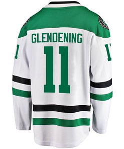 Dallas Stars Luke Glendening 11 Away 2022 Stanley Cup Playoffs Breakaway Men Jersey - White - Robokeg