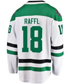 Dallas Stars Michael Raffl 18 Away 2022 Stanley Cup Playoffs Breakaway Men Jersey - White - Robokeg