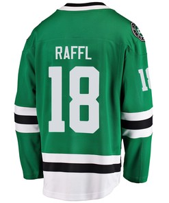 Dallas Stars Michael Raffl 18 Home 2022 Stanley Cup Playoffs Breakaway Men Jersey - Green - Robokeg