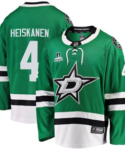 Dallas Stars Miro Heiskanen 4 Home 2022 Stanley Cup Playoffs Breakaway Men Jersey - Green - Robokeg