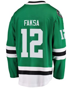 Dallas Stars Radek Faksa 12 Home 2022 Stanley Cup Playoffs Breakaway Men Jersey - Green - Robokeg