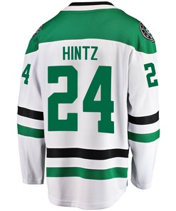 Dallas Stars Roope Hintz 24 Away 2022 Stanley Cup Playoffs Breakaway Men Jersey - White - Robokeg