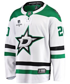 Dallas Stars Ryan Suter 20 Away 2022 Stanley Cup Playoffs Breakaway Men Jersey - White - Robokeg