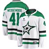 Dallas Stars Scott Wedgewood 41 Away 2022 Stanley Cup Playoffs Breakaway Men Jersey - White - Robokeg