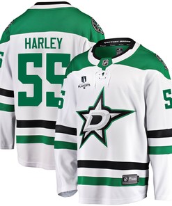 Dallas Stars Thomas Harley 55 Away 2022 Stanley Cup Playoffs Breakaway Men Jersey - White - Robokeg