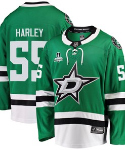 Dallas Stars Thomas Harley 55 Home 2022 Stanley Cup Playoffs Breakaway Men Jersey - Green - Robokeg