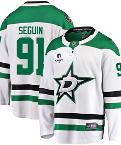 Dallas Stars Tyler Seguin 91 Away 2022 Stanley Cup Playoffs Breakaway Men Jersey - White - Robokeg