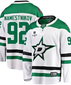 Dallas Stars Vladislav Namestnikov 92 Away 2022 Stanley Cup Playoffs Breakaway Men Jersey - White - Robokeg