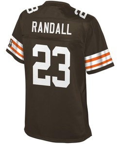 Damarious Randall Cleveland Browns Nfl Pro Line Womens Historic Logo Player Jersey - Brown - Robokeg