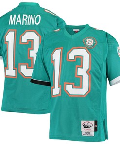 Dan Marino Miami Dolphins Mitchell & Ness 1990 Authentic Throwback Retired Player Jersey - Aqua Nfl - Robokeg