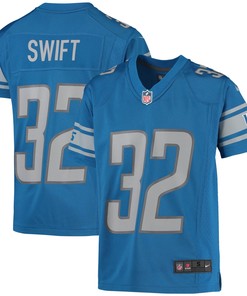 Dandre Swift Detroit Lions Game Jersey - Blue Nfl - Robokeg