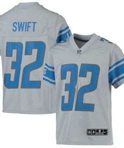 Dandre Swift Detroit Lions Inverted Team Game Jersey - Silver Nfl - Robokeg