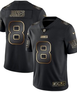 Daniel Jones #8 New York Giants Nfl Explosion Legendary Gold Black Jersey - Robokeg