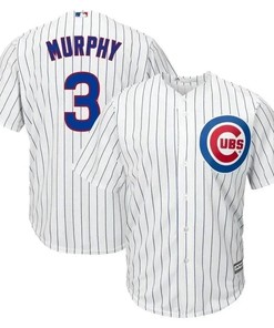 Daniel Murphy Chicago Cubs Home Official Cool Base Player Jersey - White Royal - Robokeg