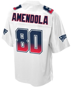Danny Amendola New England Patriots Nfl Pro Line By Fanatics Branded Fade Fashion Jersey - White - Robokeg