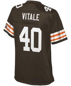Danny Vitale Cleveland Browns Nfl Pro Line Womens Historic Logo Player Jersey - Brown - Robokeg
