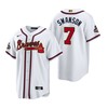Dansby Swanson 7 Jersey, Atlanta Braves White 2022-23 Gold Program Jersey - Robokeg