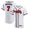 Dansby Swanson Atlanta Braves 2022 Gold Program Authentic Player Jersey - White Mlb - Robokeg