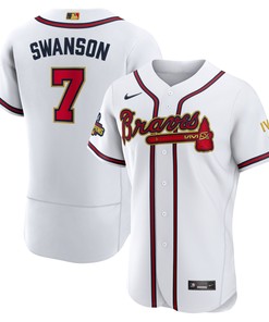 Dansby Swanson Atlanta Braves 2022 Gold Program Authentic Player Jersey - White Mlb - Robokeg