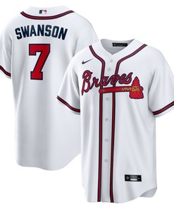 Dansby Swanson Atlanta Braves Home Replica Player Name Jersey - White Mlb - Robokeg